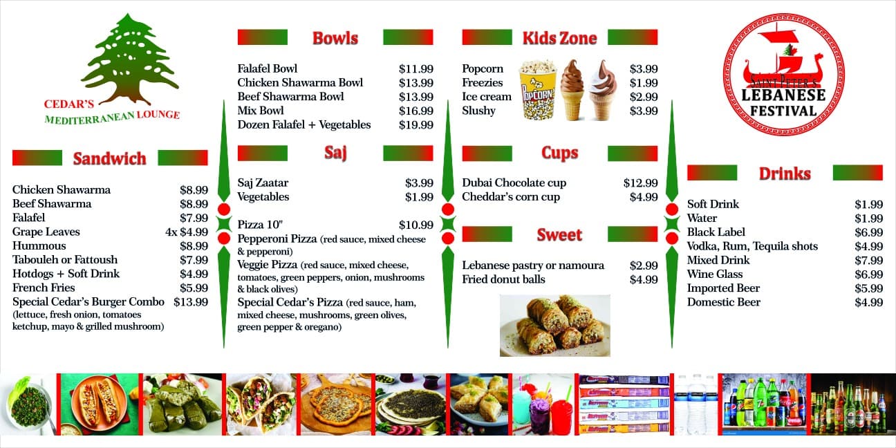 Festival Menu